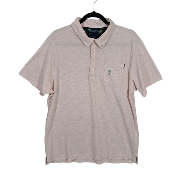 William Murray Golf Polo Shirt Mens Large PInk Heather Stretch Murray Chill - Picture 2 of 13